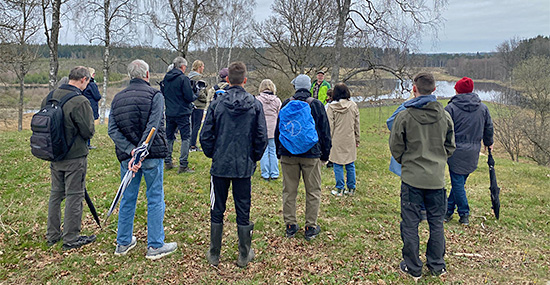 Naturskyddsföreningen Ängelholm - exkursion till Lycke våtmark. Foto Kristin Johansson